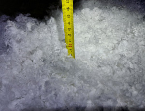 Zateplení stropu bungalovu pomocí foukané izolace